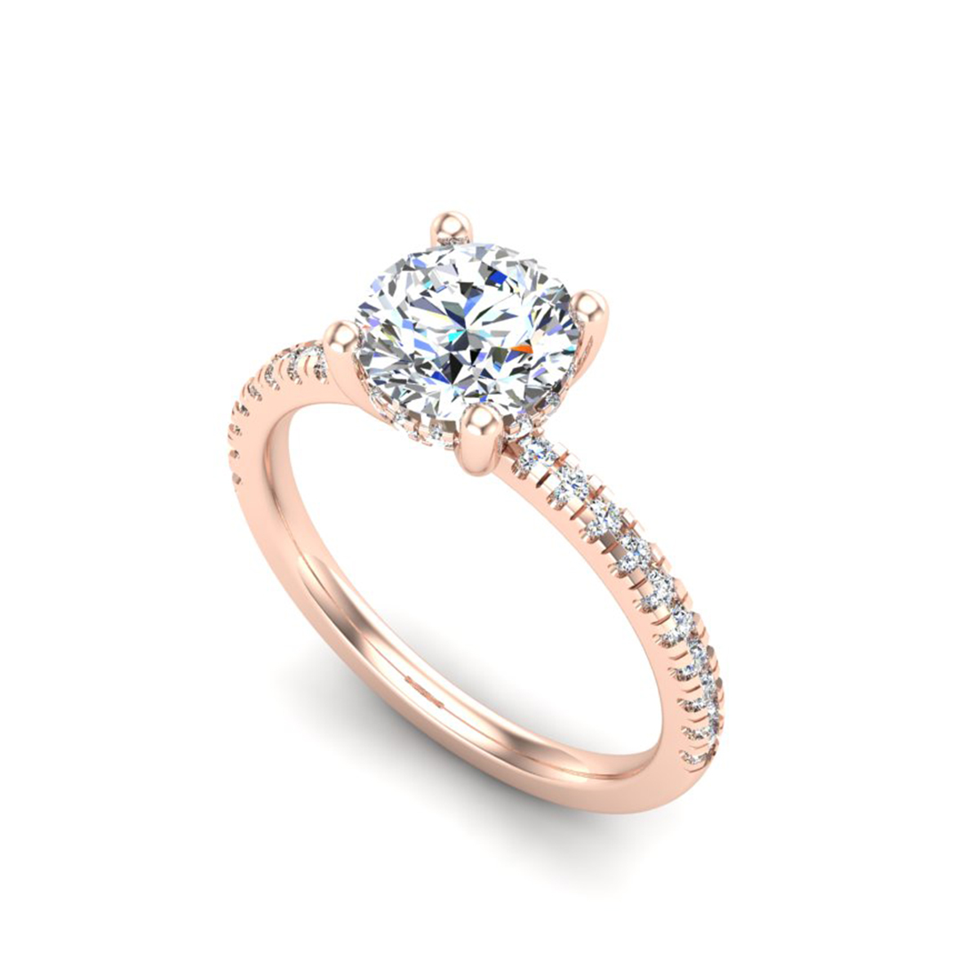 Gabriella Pave Hidden Halo Engagement Ring